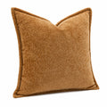 Coussin décoratif 45 x 45 cm en polyester camel texture douce