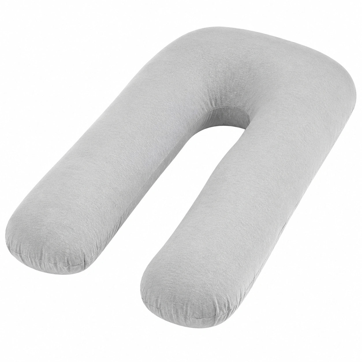 Coussin de grossesse en U 135 cm gris en tissu doux soutien corporel
