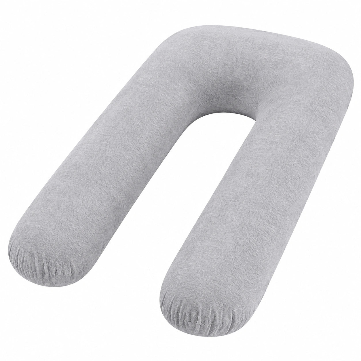 Coussin de grossesse en U 130 cm gris en tissu doux soutien corporel