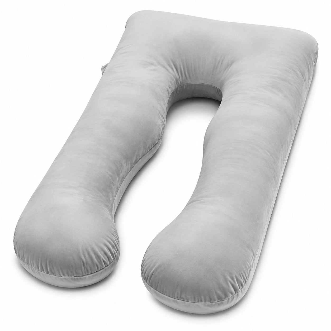 Coussin de grossesse en polyester gris 140 cm en forme U pour le sommeil