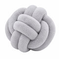 Coussin nœud 30 cm en polyester gris pour décoration style tressé
