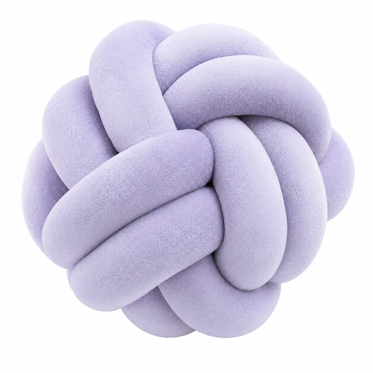 Coussin décoratif noué 30 cm textile violet style contemporain