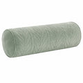 Coussin traversin 20 x 50 cm en velours vert sauge à motif matelassé