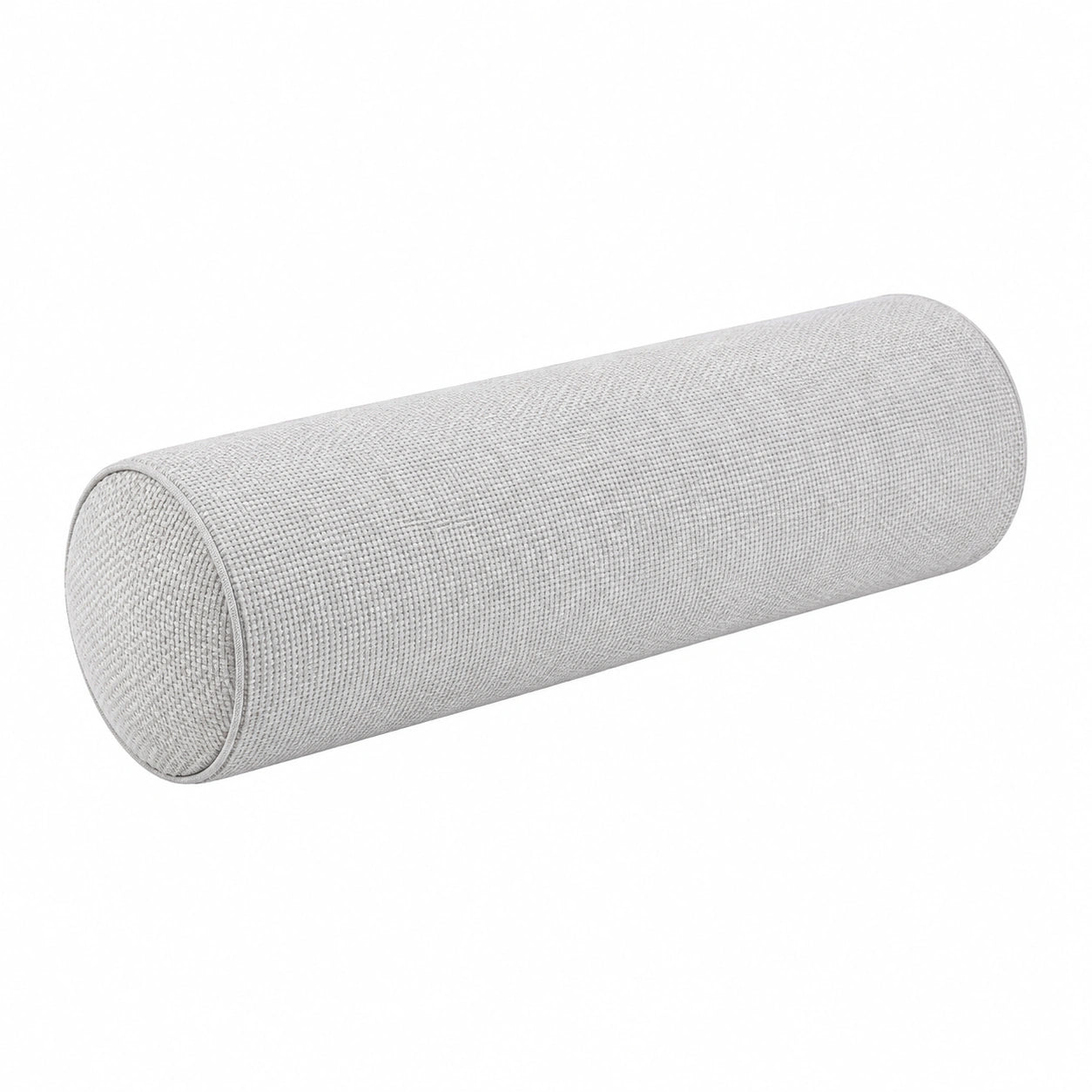 Coussin traversin 15 x 50 cm en tissu gris clair - soutien décoratif