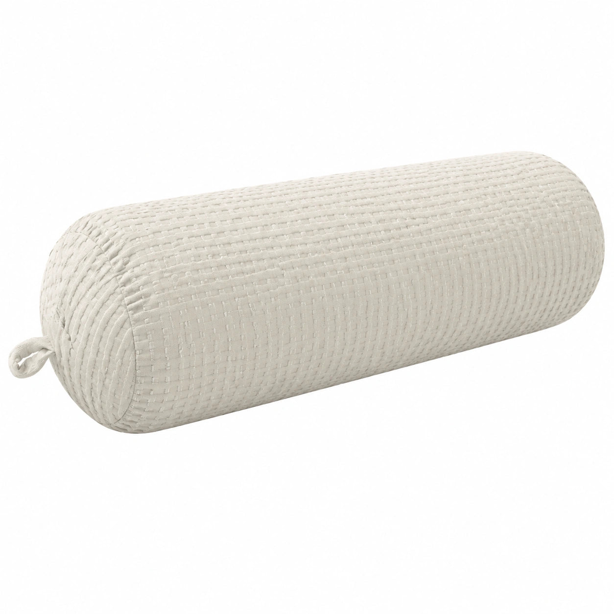 Coussin traversin 15 x 40 cm en tissu écru pour soutien décoratif