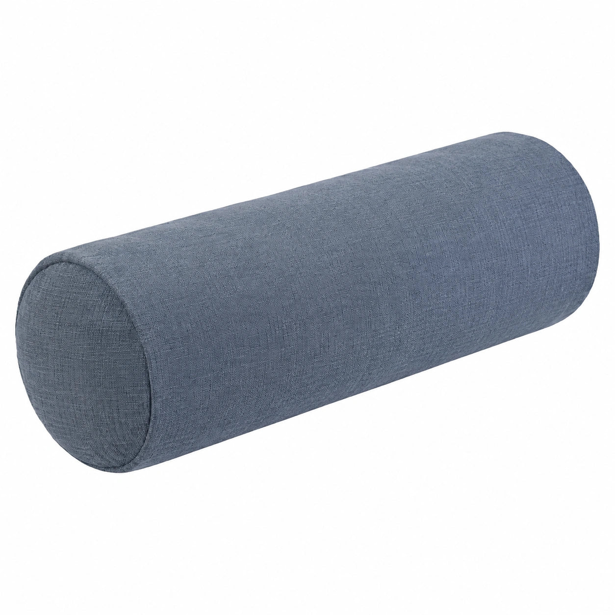 Traversin cylindrique 15 x 50 cm tissu bleu gris soutien décoratif